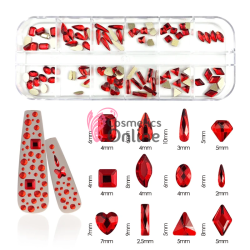 Strasuri din Cristale 120 bucati SC290EE Rosu Intens Marquise pentru decor unghii